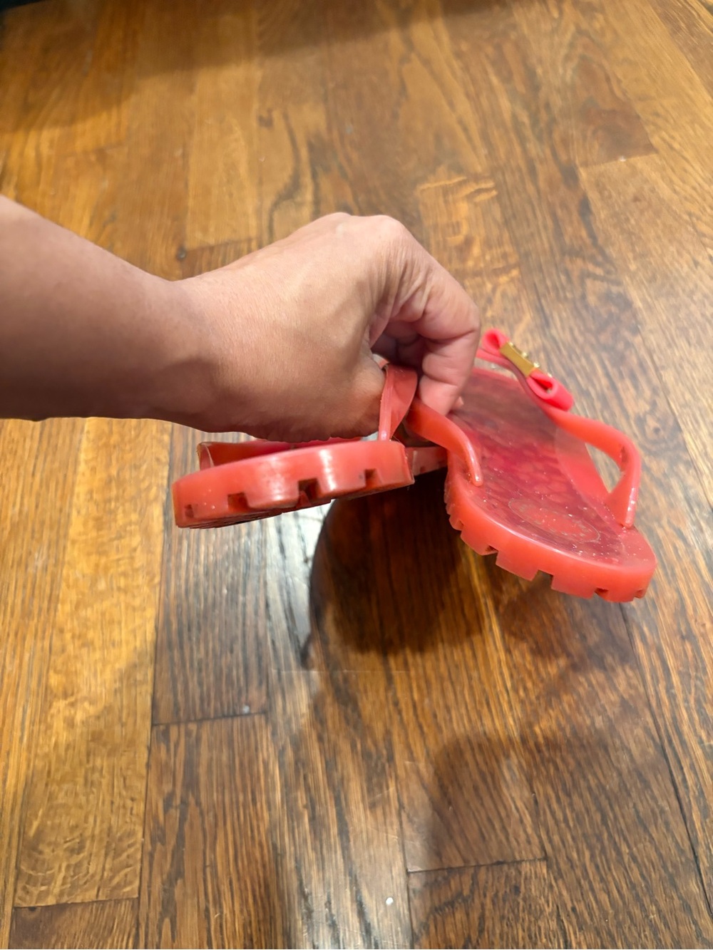 Marc Jacobs Red Jelly Bow Thong Sandals - Picture 4 of 7